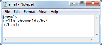 HTML code of email message in Outlook