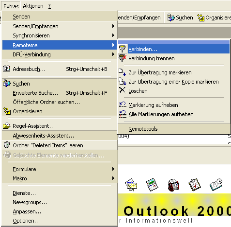 Outlook 2000 Remotemail-Option