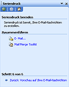 Letzter Schritt des Seriendruckassistenten