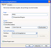 Allgemeine Einstellungen von File Fetch