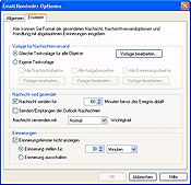 Erweiterte Einstellungen von Email Reminder
