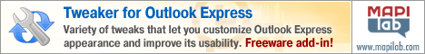 Variety of tweaks that let you customize Outlook Express appearance and improve its usability