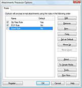 Attachments Processor settings, Advanced mode