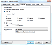 Scheduler settings