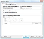 Advanced Options, Restore settings