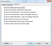 Advanced Options, Customize settings