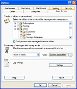 Settings tab of Easy Survey Microsoft Office add-in.
