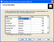 Creating a new project using "Project Generator" - Editing query fields