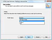 Selecting a profile
