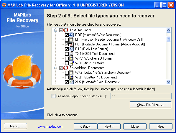 MAPILab File Recovery for Office 1.0