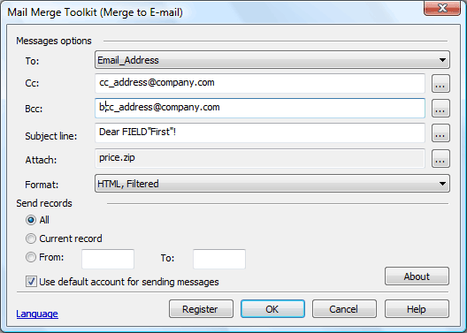 Screenshot for Mail Merge Toolkit 2.6