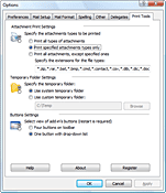 Einstellungen von Print Tools in Microsoft Outlook