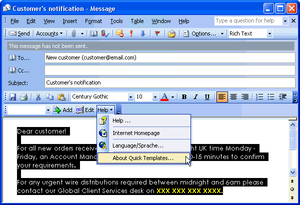 outlook templates screen shots ms outlook email template