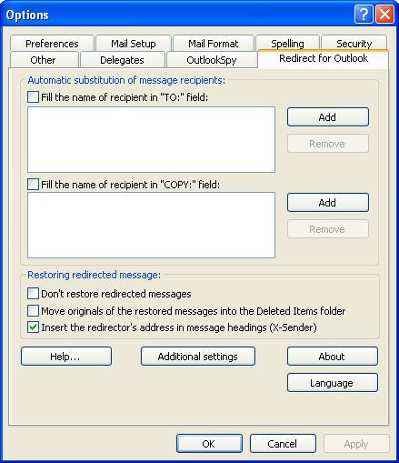 Redirect for Outlook 1.8