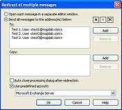 Redirect of multiple messages