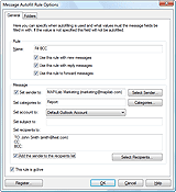 General tab settings of the Message Autofill component