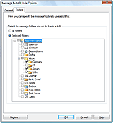 Folders tab settings of the Message Autofill component