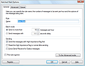 General tab settings of the Batched Mail component