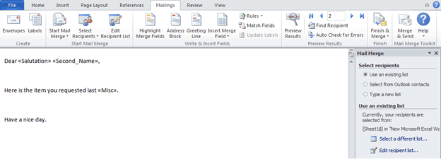 How to mail merge in Outlook