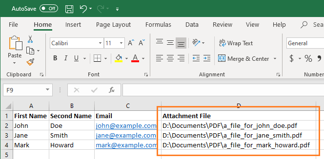 mail merge from excel to pdf