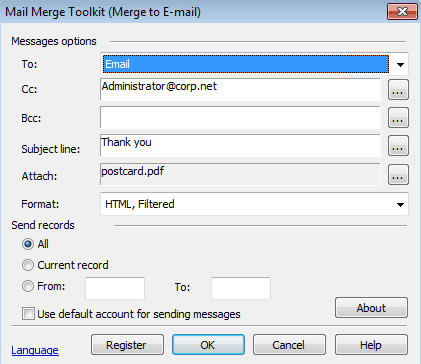 Mail Merge Toolkit