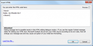 How to insert your HTML into an email message and stop Outlook from ...