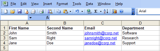 Mail merge in Word 2003