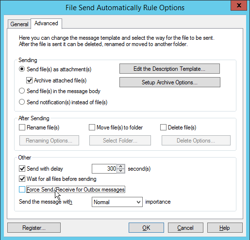 Setting up delay in FSA