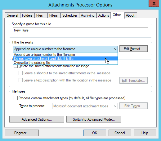 Attachments Processor for Outlook Get rid of duplicates