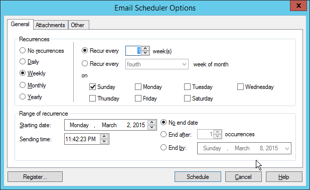 can you schedule send outlook emails