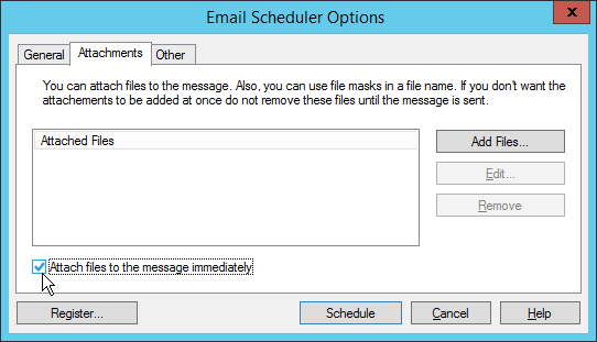 Outlook Email Scheduler options