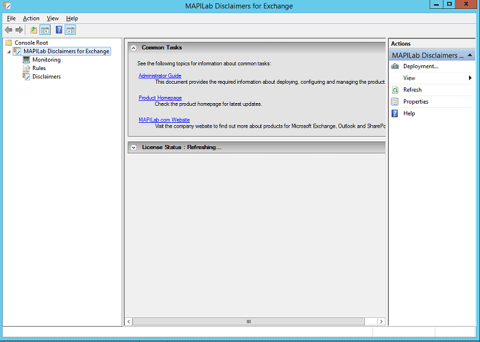 MAPILab Disclaimers for Exchange in admin console