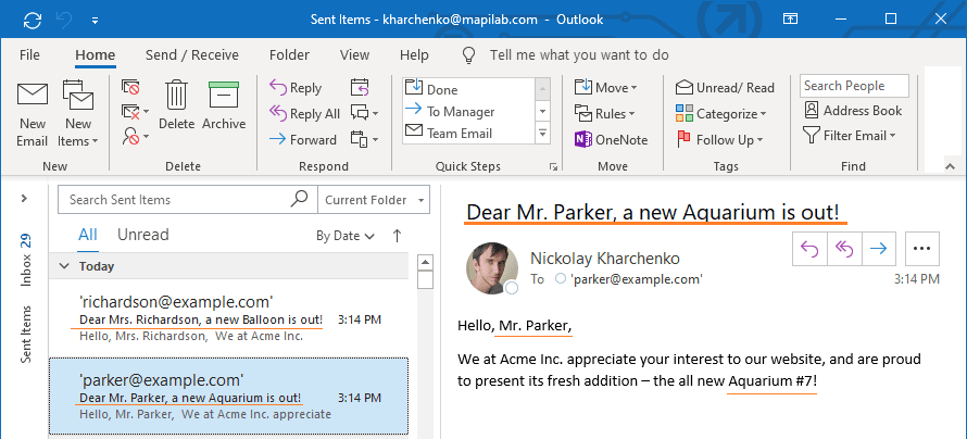 customize subject line in mail merge office for mac