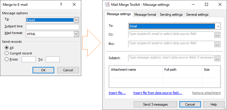 mail merge toolkit invalid pointer error