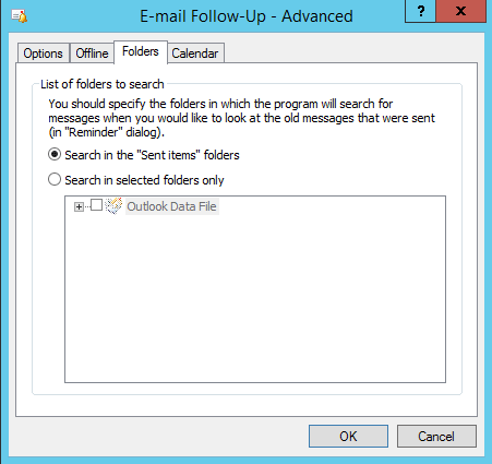 Email Follow Up Advanced Folders