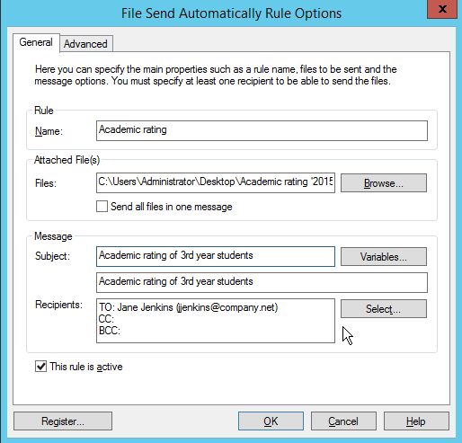 File Send Automatically for Outlook