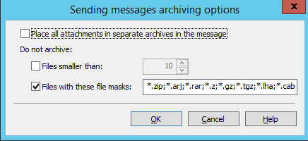 Sending options for emails with attachments in Outlook