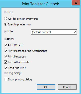 Print tools settings