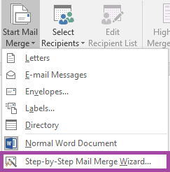 Step by Step Mail Merge Wizard