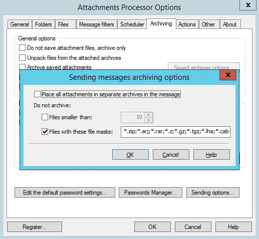 Zip Outlook attachments