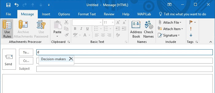 New email for contact_group in Outlook