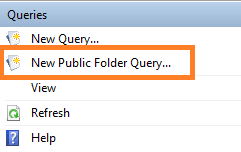 Public Folder query