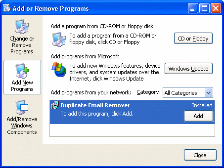 Add or Remove Programs