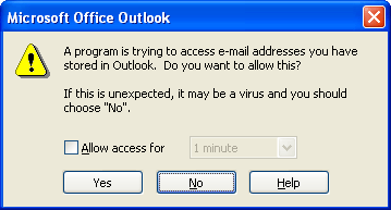 Outlook Security Prompt