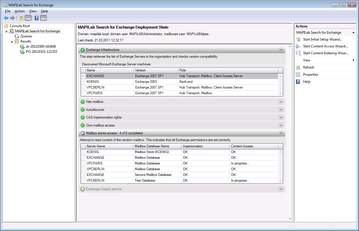 Windows 10 MAPILab Search for Exchange full