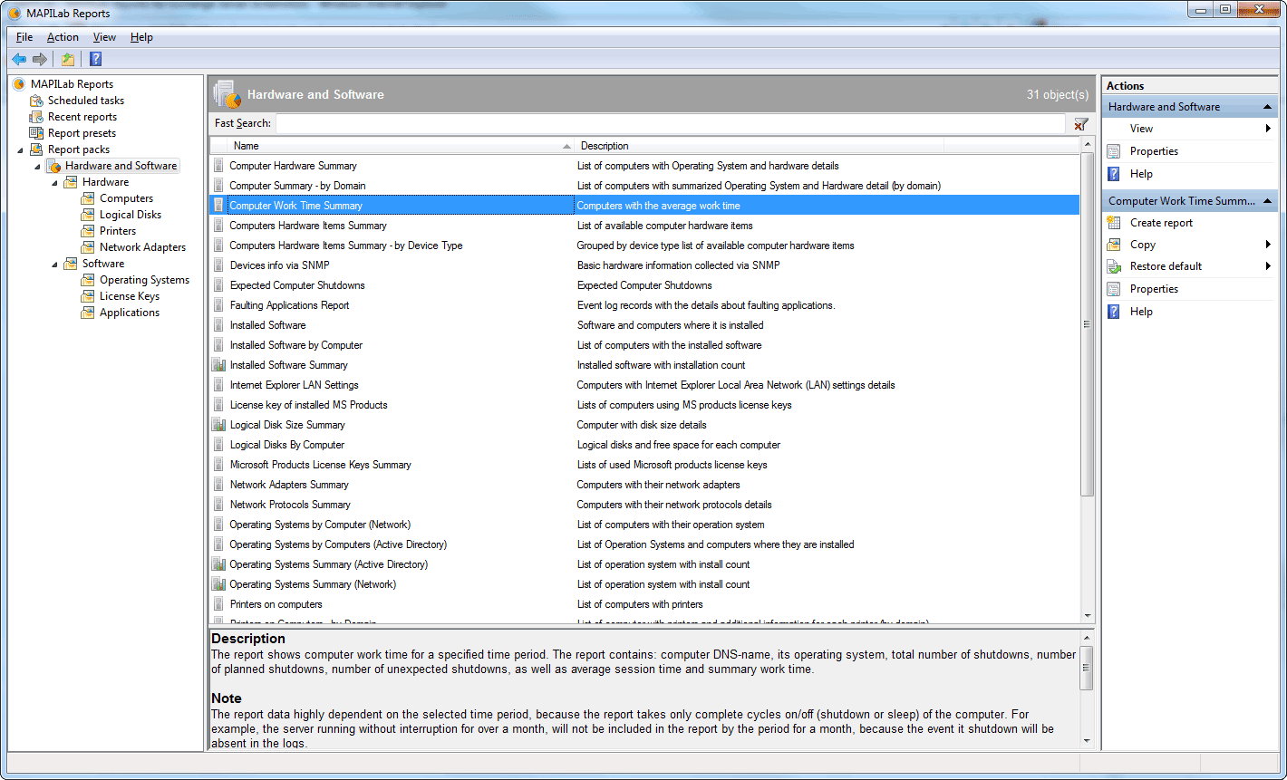 Windows 7 MAPILab Reports for Hardware and Software Inventory 1.0 full