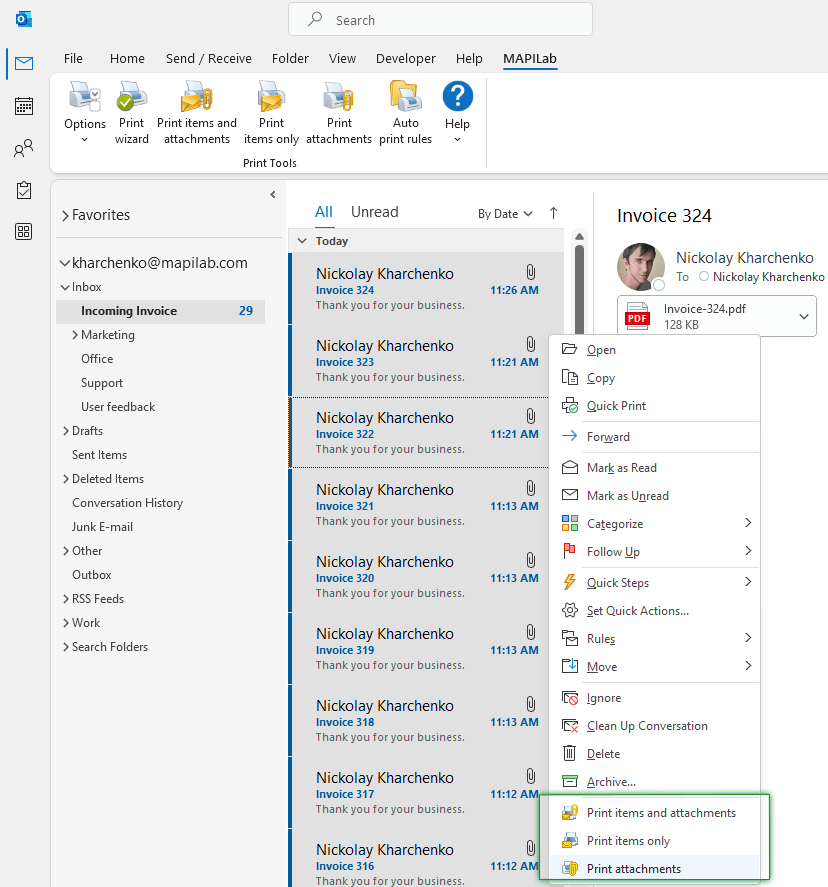 Print Tools for Outlook