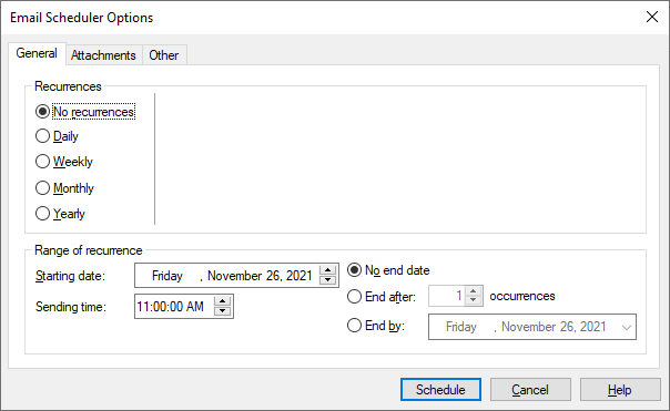 outlook schedule email to send at certain time
