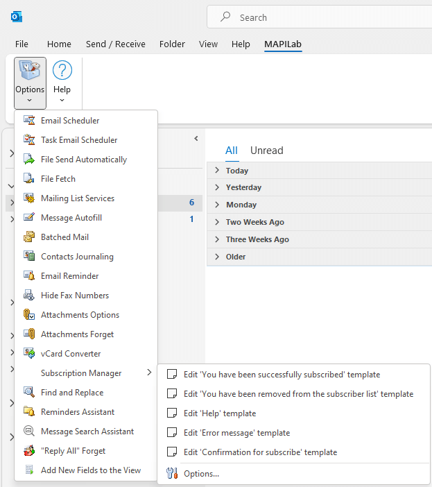 MAPILab Toolbox components